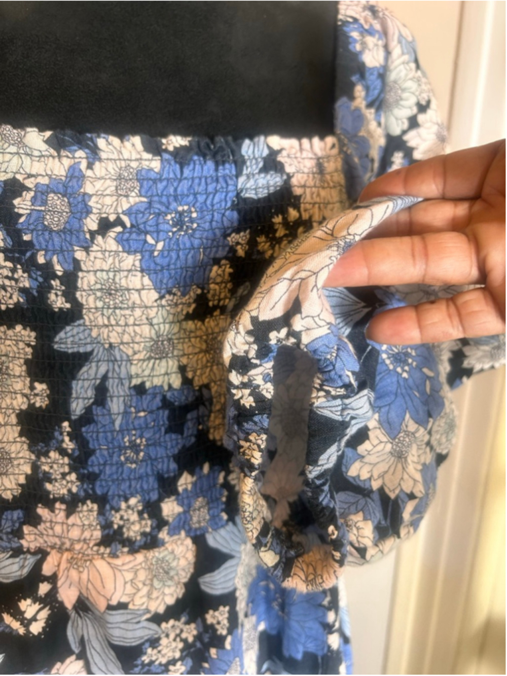 Women's J.Crew Linen Floral Midi Ruched Dress XXL Cottage Core Farmhouse Sumner - Picture 4 of 11